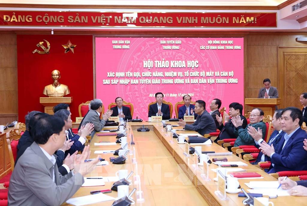 Nâng cao hiệu quả sau sáp nhập Ban Tuyên giáo Trung ương và Ban Dân vận Trung ương
