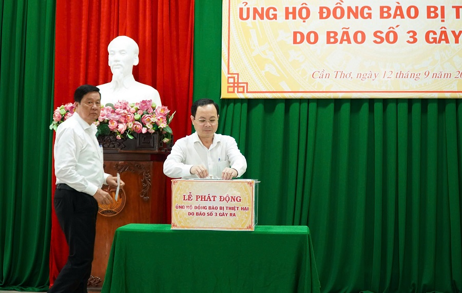 Cần Thơ tiếp nhận đăng ký trên 7,4 tỷ đồng hỗ trợ đồng bào bị thiệt hại do bão số 3 